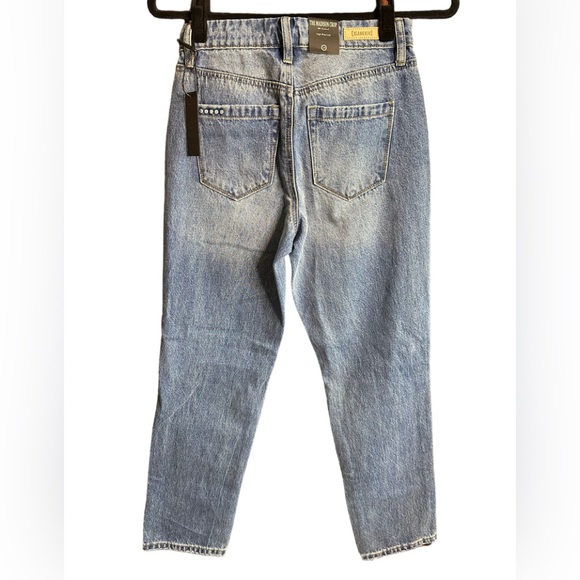 NEW Blank NYC Medium Wash Distressed The Madison High Rise Crop Size 24/ 0 - Picture 8 of 11